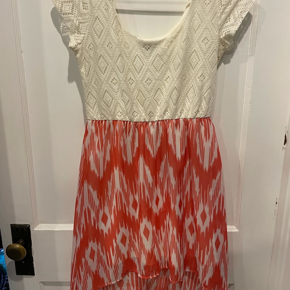 Lily rose pink and white high low dress